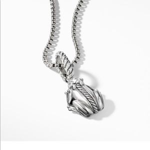 David Yurman Cable Collectibles Frog Charm with box chain